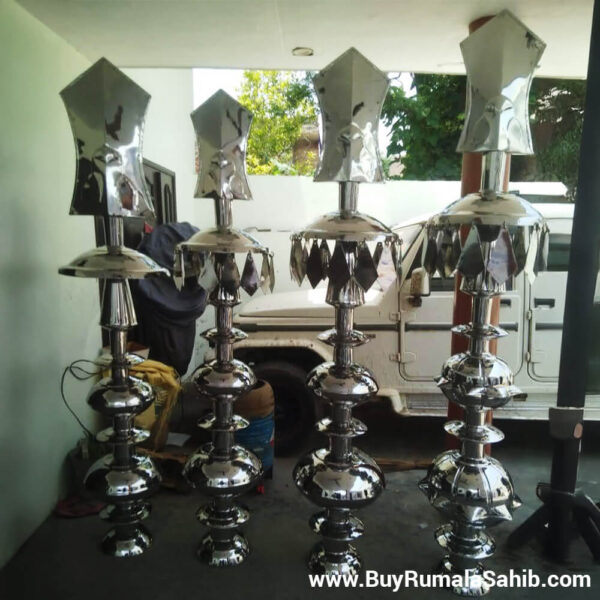 Stunning Stainless Steel Gurudwara Sahib Kalash