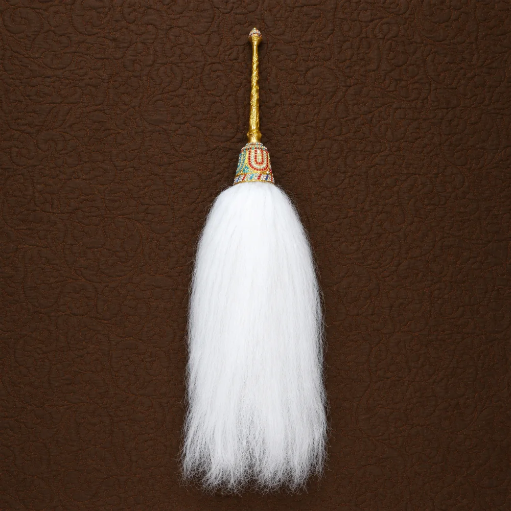 Premium Traditional Chaur Sahib (White Yak Hair Fly Whisk)